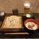 激安生ビール!「蕎麦冷麦　嵯峨谷（さがたに）」で十割そば・大盛り・ミニ丼セット!