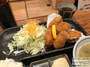 日本一のカキフライ定食北海道厚岸あっけしコレド室町店ランチメニューご飯大盛り三越前新日本橋駅デカ盛り進撃のグルメ