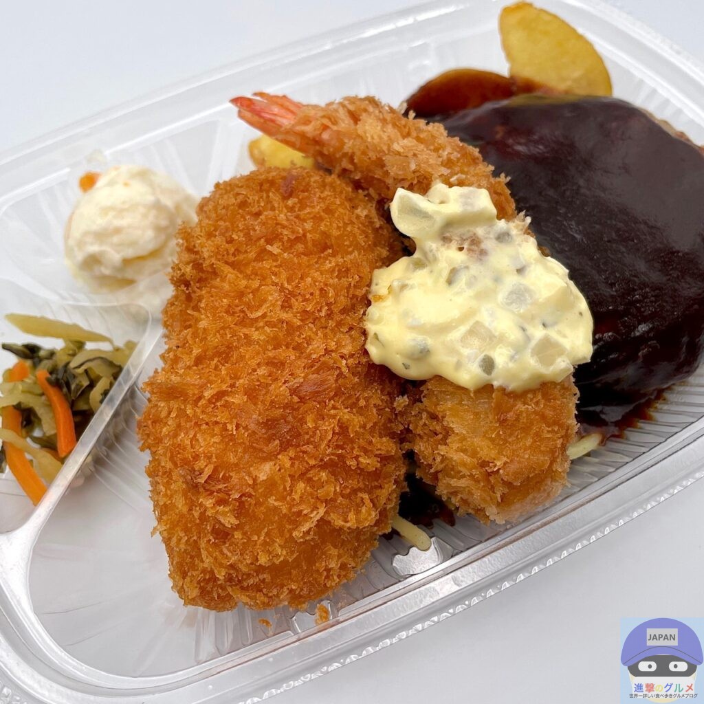 ほっともっとで「ハンバーグ＆カニクリームコロッケ弁当」を世界一詳しく調査【期間限定メニュー】進撃のグルメチェーン店、コンビニ、新メニュー、新 ...