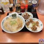 【熱烈中華食堂 日高屋】とんこつラーメン・やきとり丼・餃子3個【セットメニュー】