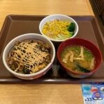 【すき家】高菜明太マヨ牛丼ランチセット・ミニ【ランチメニュー】