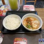 【なか卯】水餃子担々うどん・大盛りごはん【期間限定メニュー】