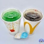 【マクドナルド】アイスコーヒー、ファンタメロン（ストローなしで飲めるフタ）【定番ドリンク】